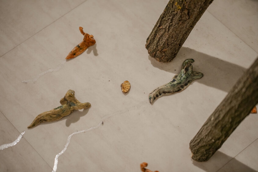 marina sztefanu fülöp gergő environment installation slugs meztelencsiga csiga kerámia vadmurok répa contenporary hab arthab installáció